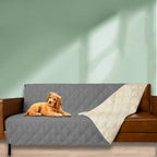 Water droplets pooling on top of the waterproof Ameritex pet furniture shield.