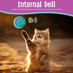 Durable non-toxic plastic cat toys with jingle bells on hard floor