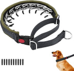 Martingale No Pull Dog Collar for Large Medium Small Dogs, Heavy Duty Nylon Reflective Adjustable Anti Pull Slip Collar with Buckle for Training Walking M Black Hot Pink - Image 11
