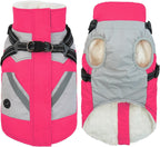 IECOii Dog Coat for Large Dogs, Orange, X-Large - Waterproof Winter Fleece Jacket with Harness, Turtleneck, Reflective Straps, Zipper Closure - Image 11