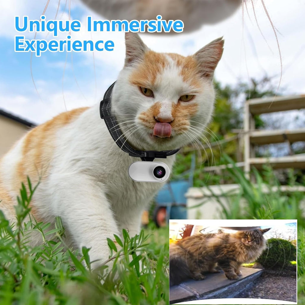 Ehomful pet collar camera with nylon strap attachment