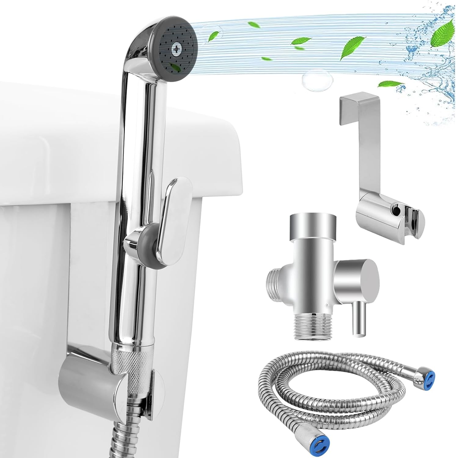 Merkloos hand held bidet sprayer kit front view