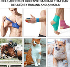 Pet wound care bandage with self-adherent properties