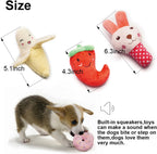 SZKOKUHO puppy squeaky toys displayed next to the black gift bag packaging