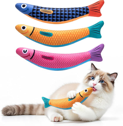 PetBusy Cat Toys with[5000mg A+Natural Catnip &Silvervine] [Baby Grade] Interactive Soft Chew Kicker Cat Toys for Indoor Cats & Kittens, [Crinkle &Bell] Fish Sound Toy, Drives Bored Cat Crazy with Fun - Image 14