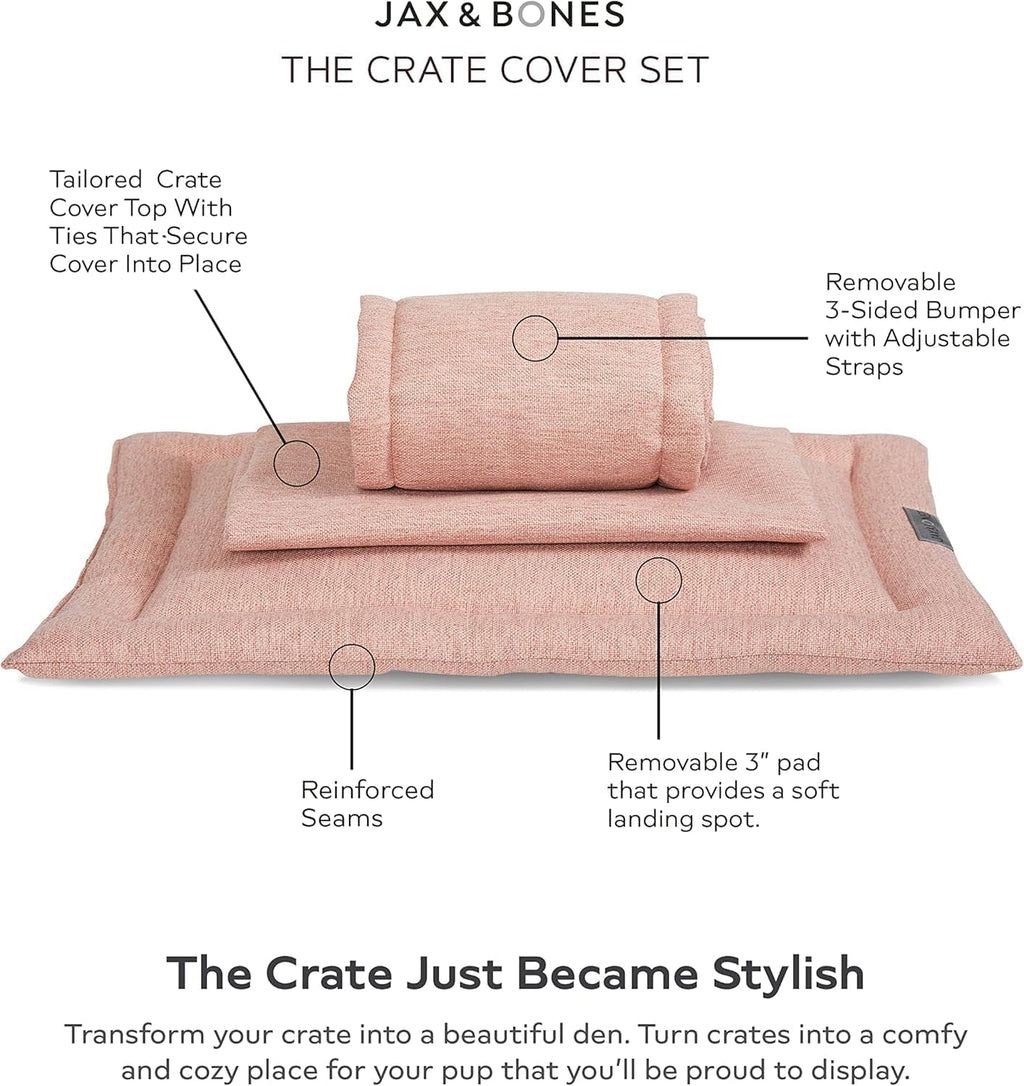 Premium imported washable dog crate mat and cover setup