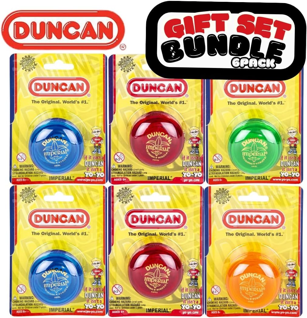 Duncan Toys Imperial Yo-Yo 6-piece set assorted colors front view