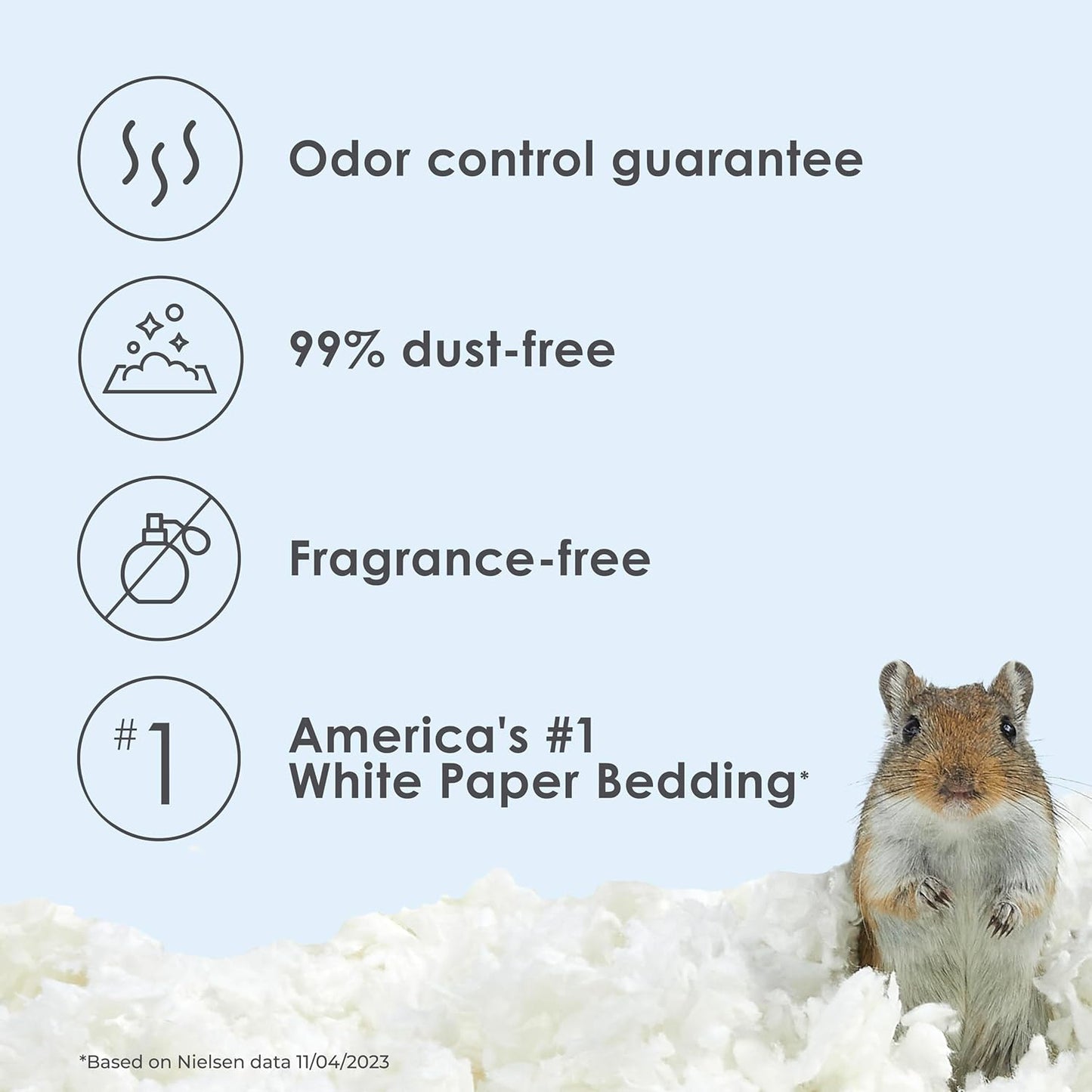 Kaytee white paper bedding being used in a hamster cage