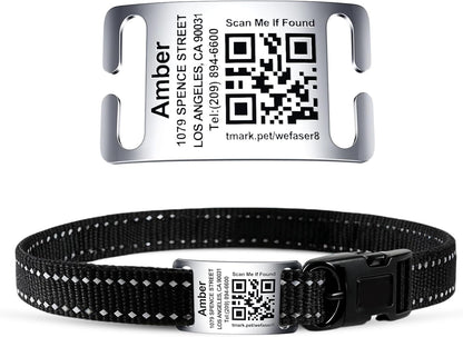 TechMark Dog Tags Personalized for Pets Custom ID Laser Deep Engraving Stainless Steel Ultra Durable, Polished Curved Rectangular Arch, Text ONLY for 3/8" Collars - Image 14