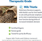 Organic milk thistle herbal formula for feline health