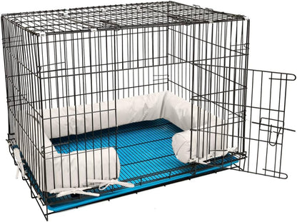 Happy Howls Dog Crate Bumper - Dog Cage- Waterproof 1100D Fabric - with Reinforced Ties & Durable Zippers - Fits Front or Side Door Puppy Kennels - Removable Cover (Black, 42.0" L x 28.0" W) - Image 11