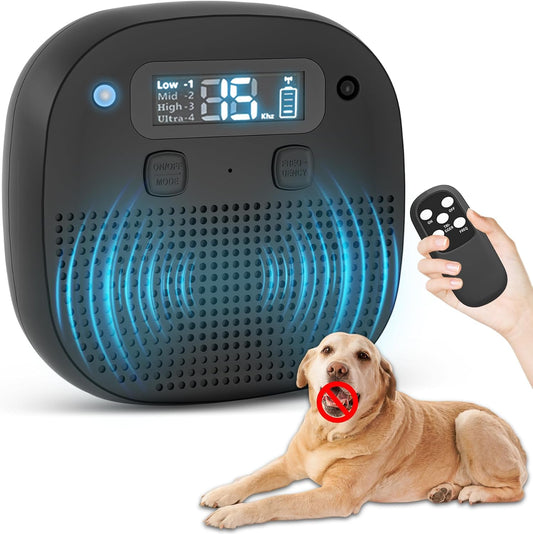 Tetra ultrasonic dog bark deterrent device front view