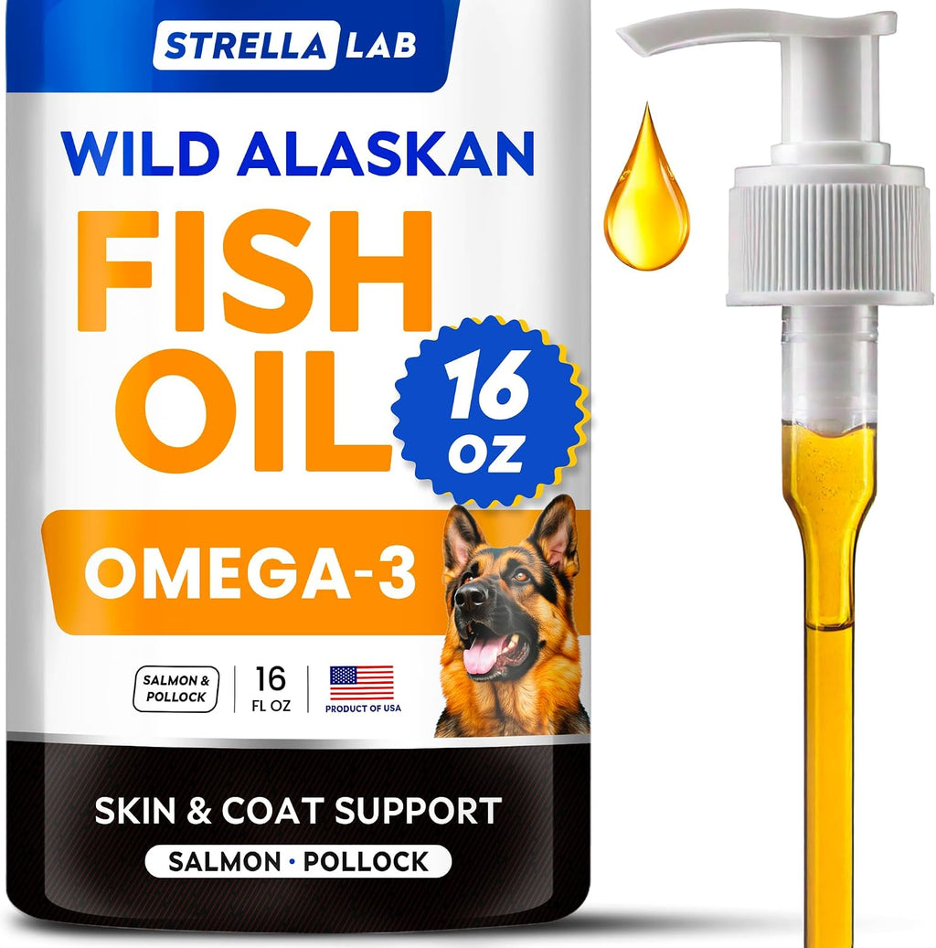 StrellaLab Omega 3 for Dogs - (180Ct) Fish Oil Treats - Allergy & Itch Relief Skin & Coat Supplement - Dry Itchy Skin, Anti Shedding & Hot Spots Treatment - Pet Salmon Oil Chews - Chicken Flavor - Image 13