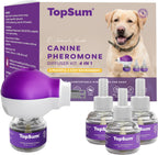 TopSum Calming Diffuser for Dog: Dog Pheromones Calming Diffuser Plug for Stress, Barking, Chewing, Pee Accidents & Separation Behaviors (Purple- 3 Diffusers + 3 Refills) - Image 10