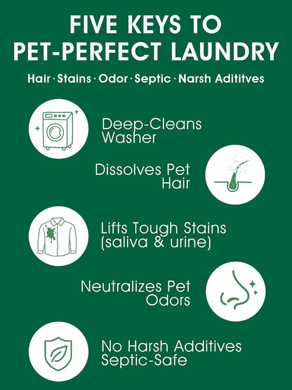 Pet hair removal laundry powder box back side