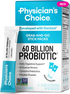 Physician's CHOICE Probiotics 60 Billion CFU - 10 Strains + Organic Prebiotics - Immune, Digestive & Gut Health - Supports Occasional Constipation, Diarrhea, Gas & Bloating - for Women & Men - 30ct - Image 9
