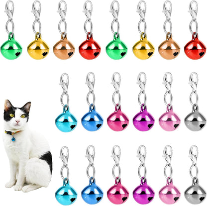 COMNICO pet bells pack front view showing ten colorful round charms for dog and cat collars