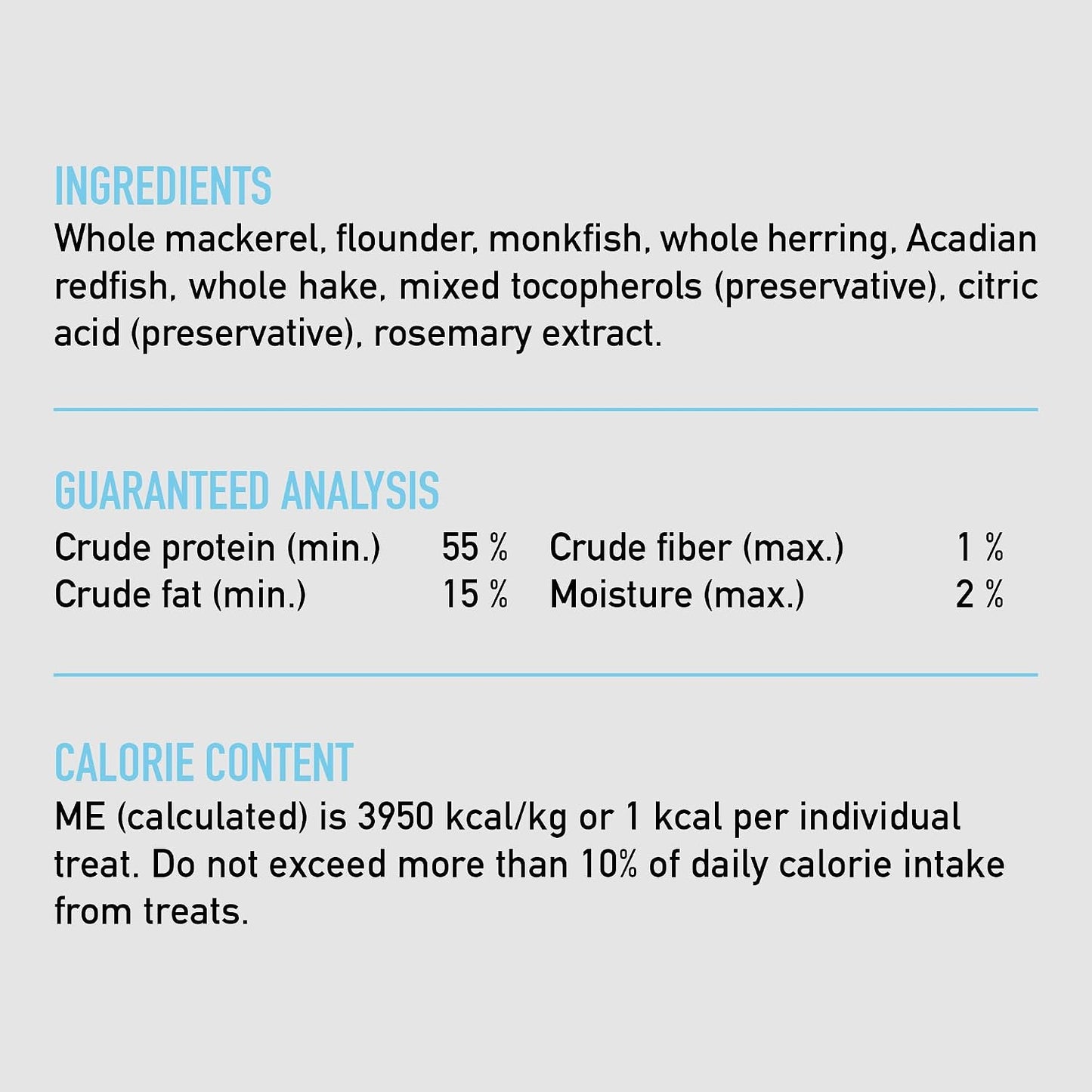 Side view of Orijen freeze dried high protein cat snacks bag imported from USA.