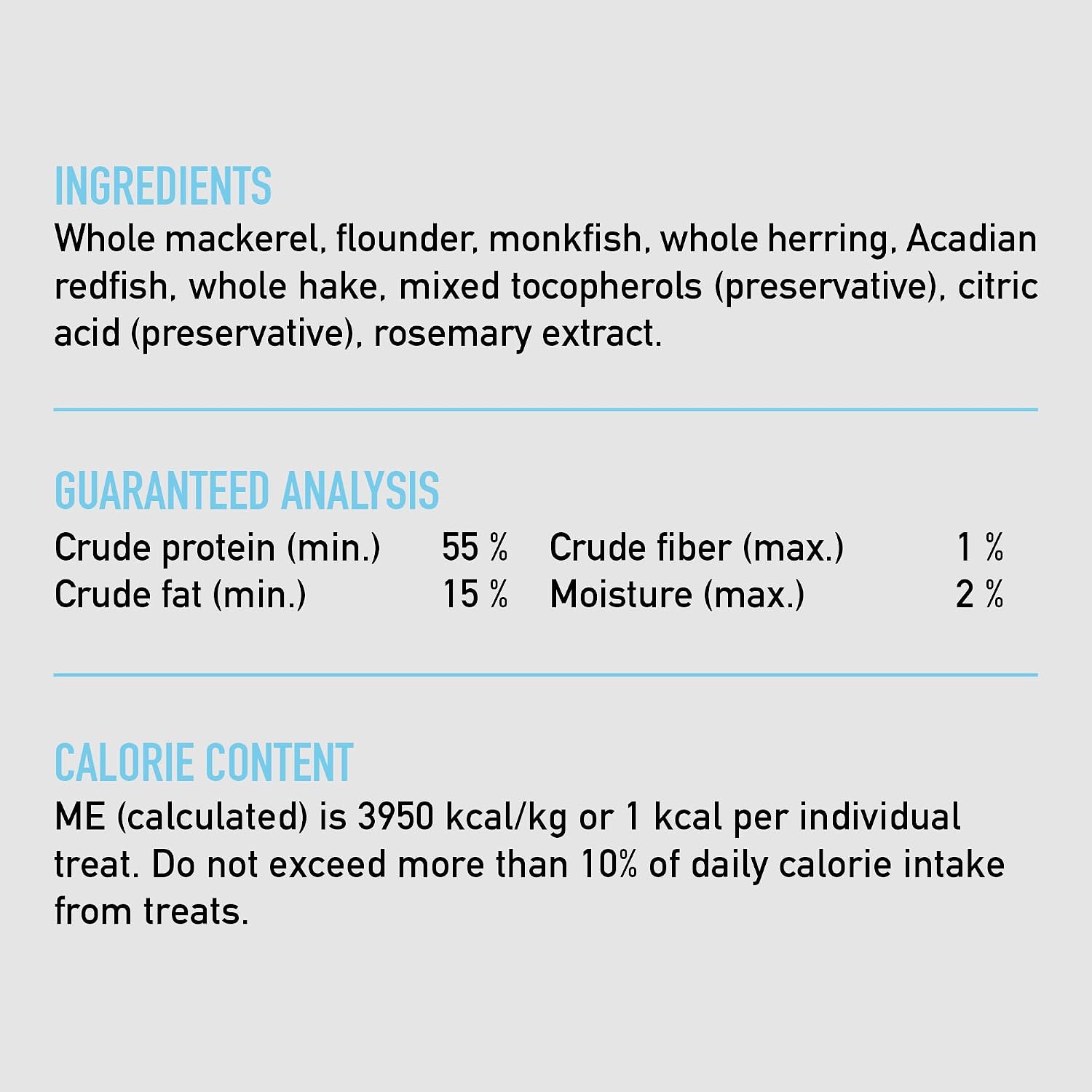 Side view of Orijen freeze dried high protein cat snacks bag imported from USA.