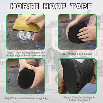 Close up view of the breathable fabric material used in USA imported horse hoof tapes.