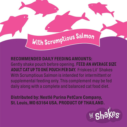 Purina Friskies Pureed Cat Food Topper, Lil' Shakes With Scrumptious Salmon Lickable Cat Treats - (Pack of 16) 1.55 oz. Pouches - Image 11