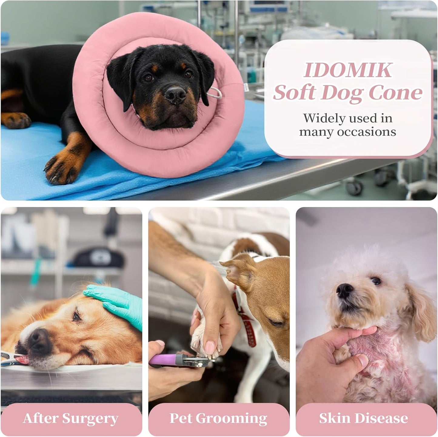 IDOMIK water resistant dog cone alternative performance demonstration