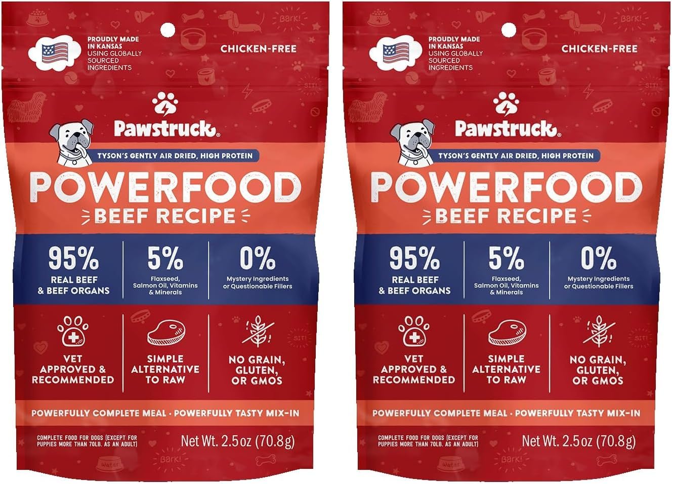 Pawstruck Air Dried Dog Food with Real Beef, Grain-Free, Made in USA, Non-GMO & Vet Recommended, High Protein Limited Ingredient Full-Feed for All Breeds & Ages, 2lb Bag - Image 12