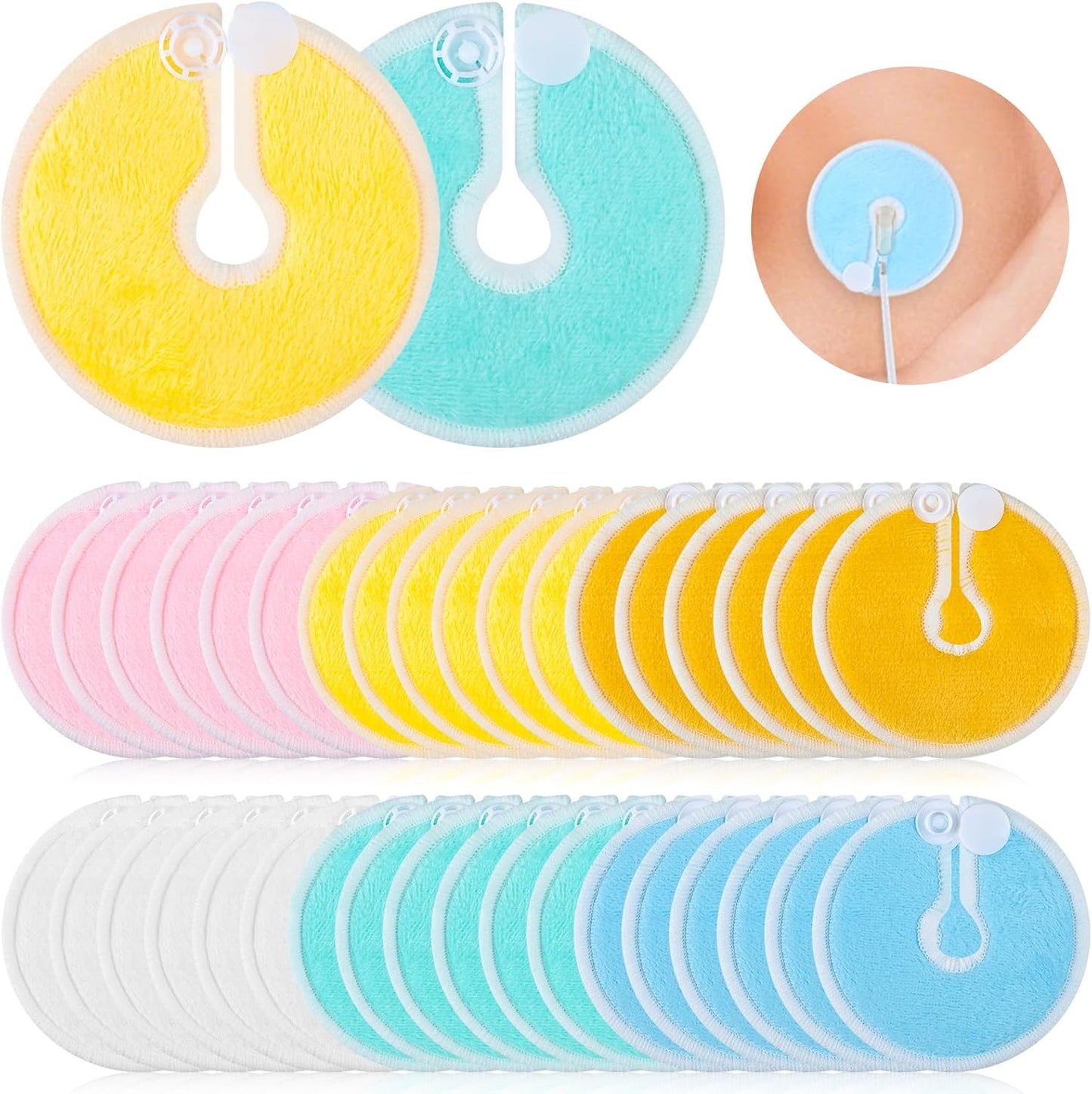 Aorsor G Tube Button Covers 36 pack front view for feeding tubes