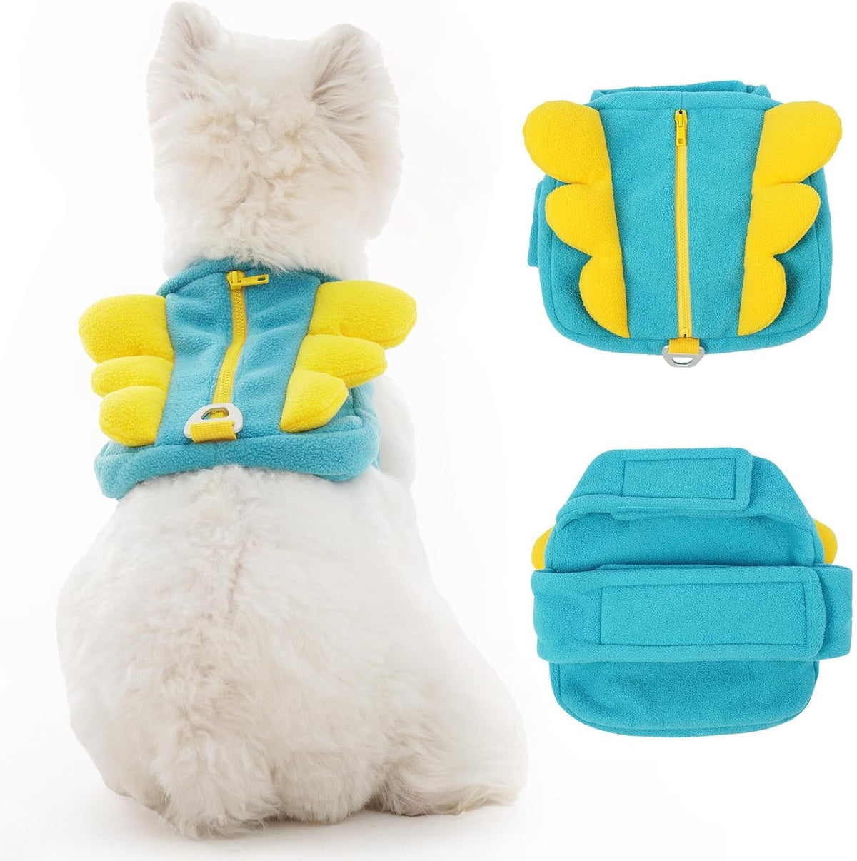 MORVIGIVE backpack for small dogs front view adjustable pet harness