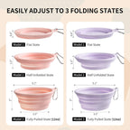 TECOPH travel dog bowl pack collapsed flat for storage