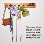 Durable travel friendly pet waste bag carrier for outdoor dog walking and hiking.