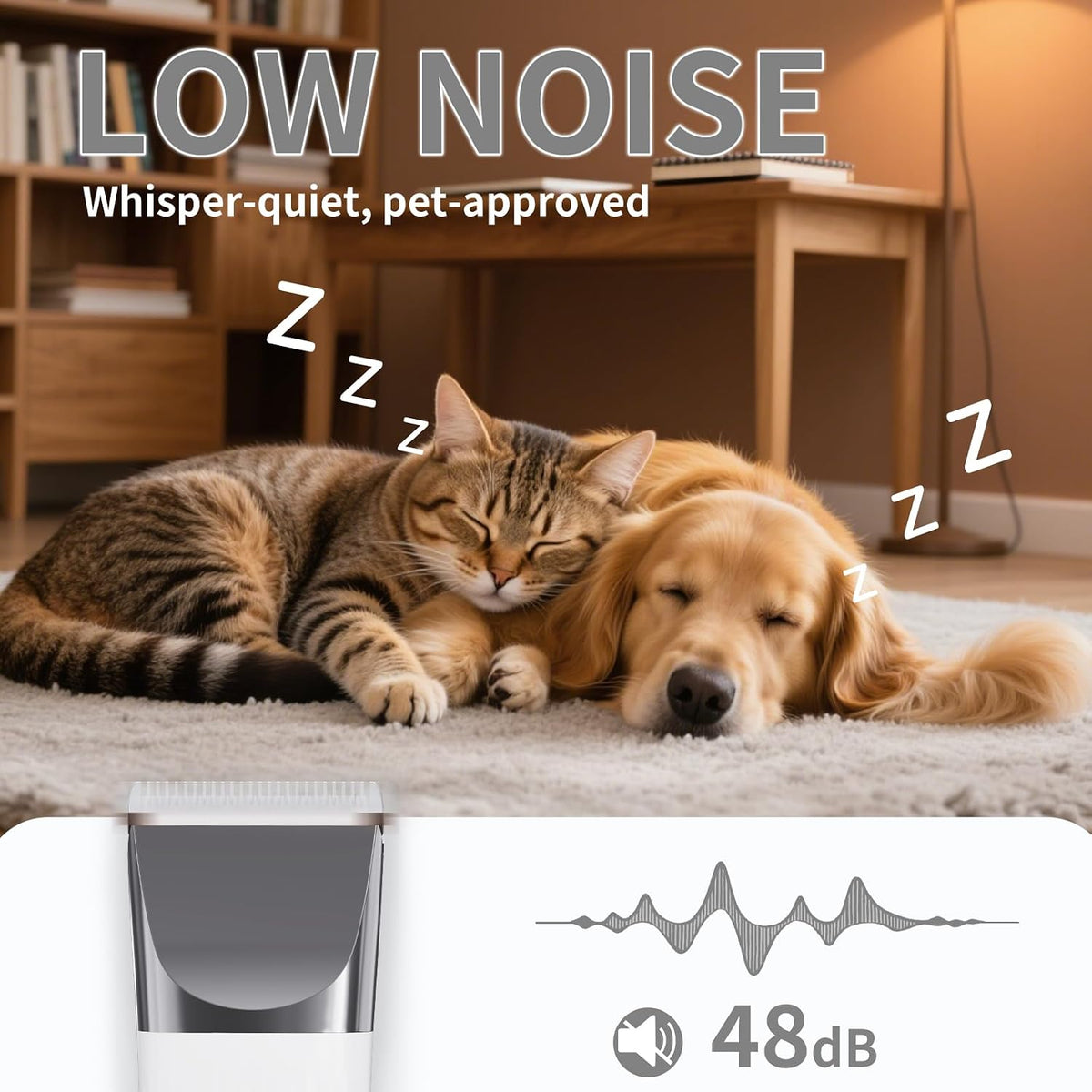 Rechargeable dog nail grinder attachment head polishing small pet claws smoothly