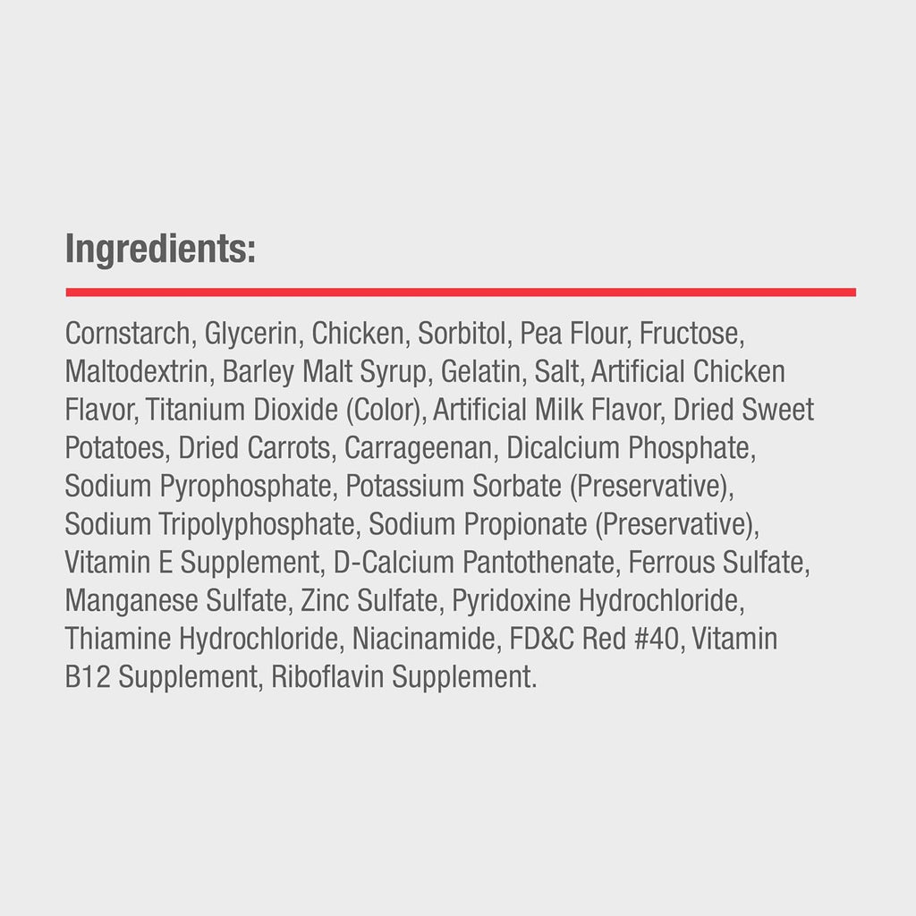 Back of DreamBone packaging with nutritional information