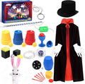 Skirfy magic tricks kit with magician costume and wand front view