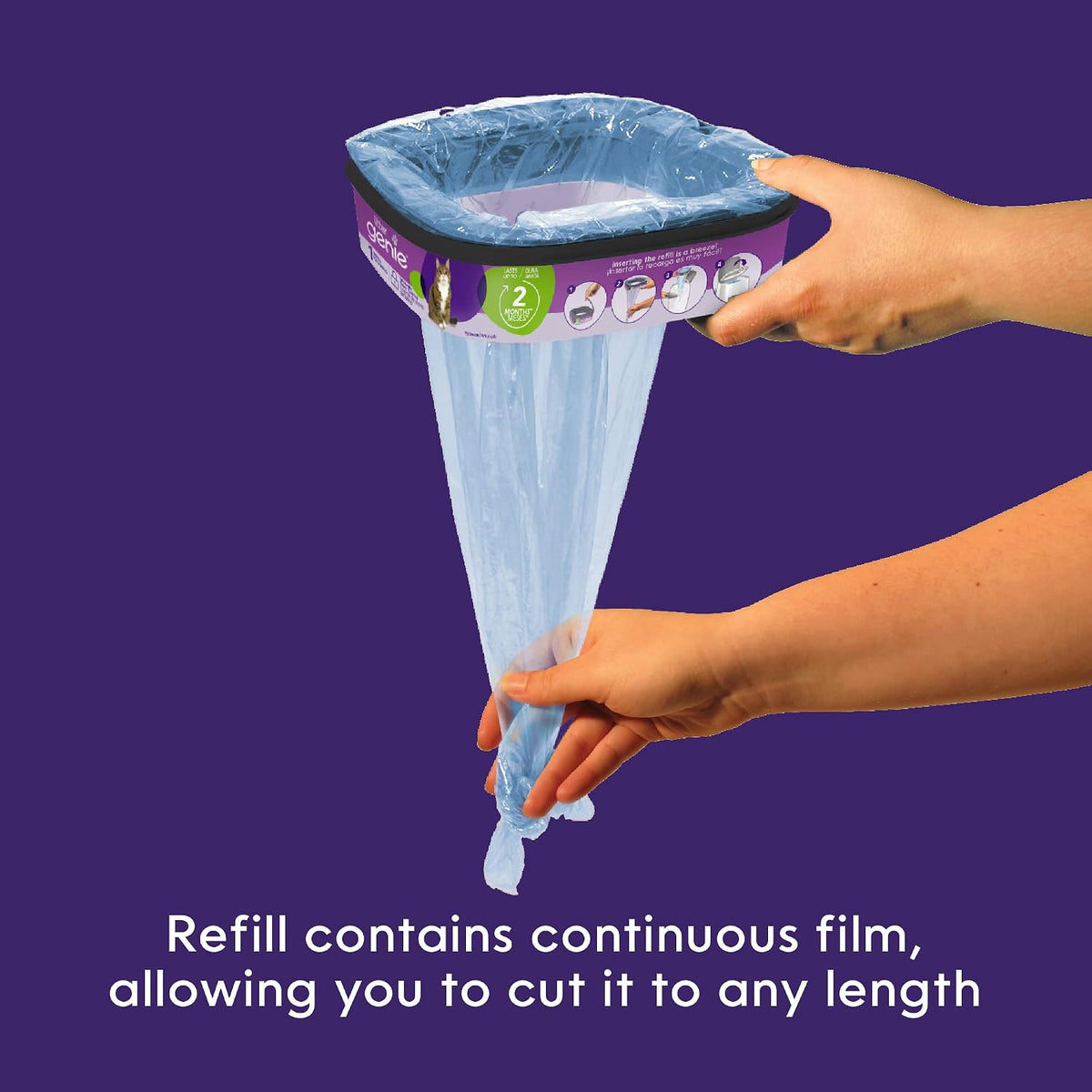 Litter Genie genuine jumbo cartridges pair displaying eco conscious design