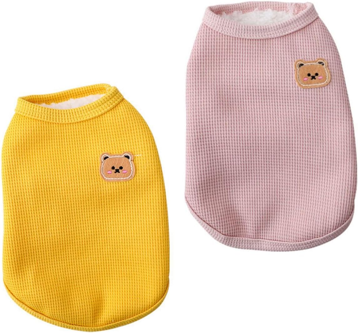 Cotton Dog Shirt Summer Lightweight Pet T-Shirts Soft Breathable Stretchy Cats Dogs Tee Shirt Sleeveless Vest Dog Apparel for Medium Small Dog Clothes 3PCS Yellow&Green&Pink - Image 12