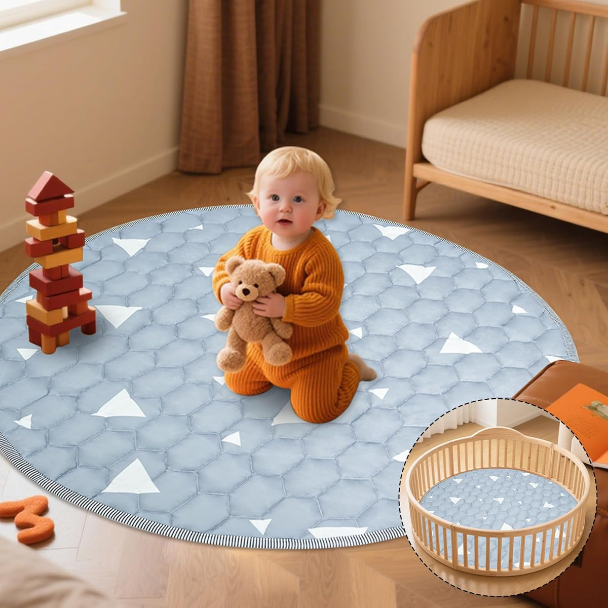 Gentle Monster baby playpen mat front view