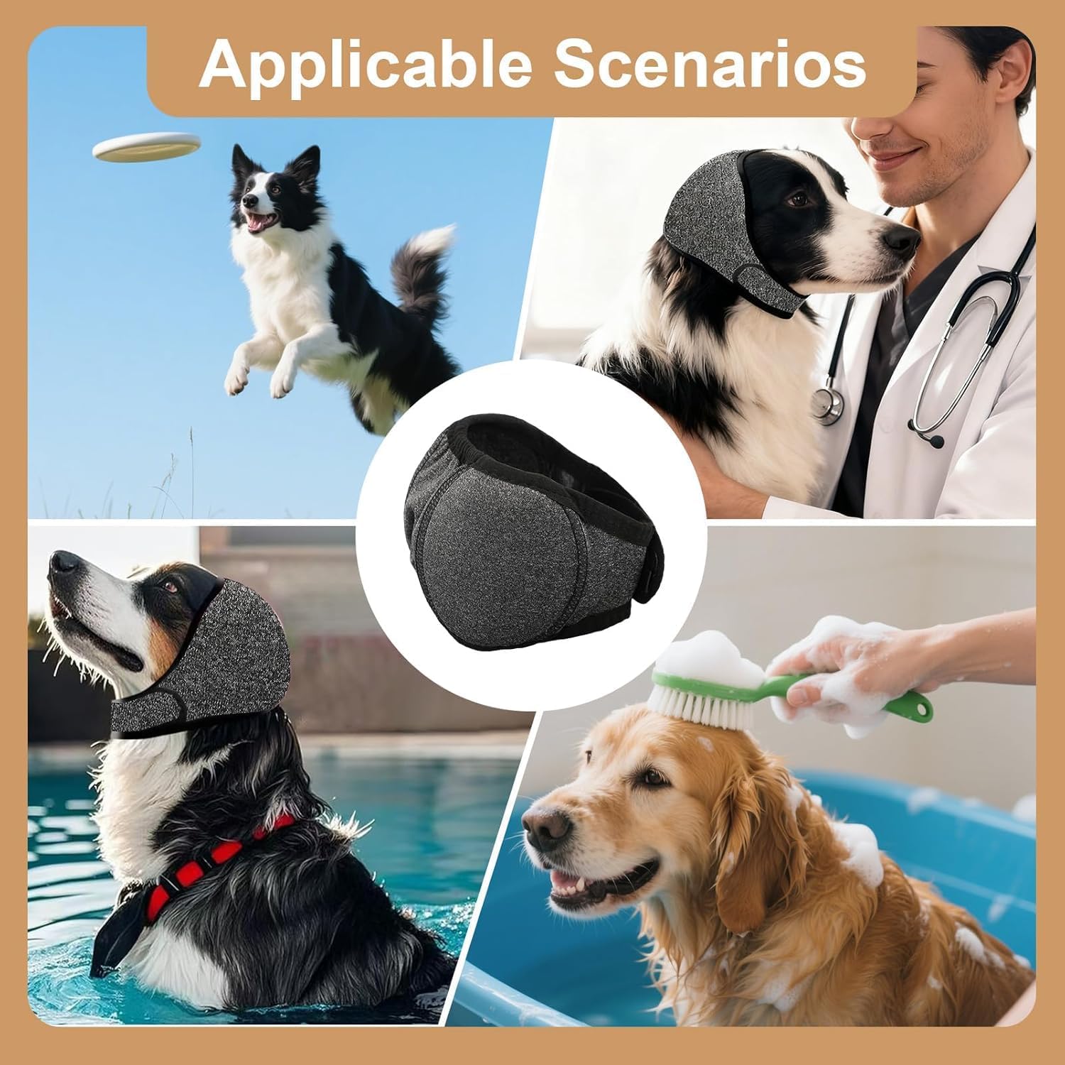 XFSRG dog ear muffs for noise protection during grooming and bathing