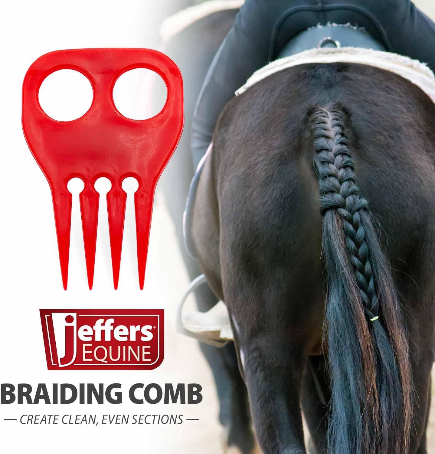 Durable Jeffers equine comb for stable and show ring use