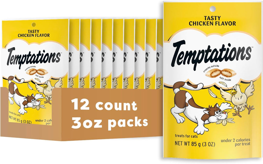 Temptations Cat Treats Classic Crunchy and Soft Cat Treats, Tasty Chicken Flavor, 30 oz. Tub - Image 15