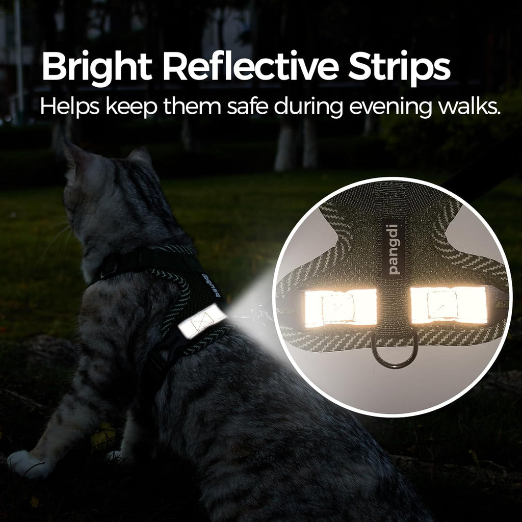 Breathable mesh fabric texture of Pangdi large cat harness