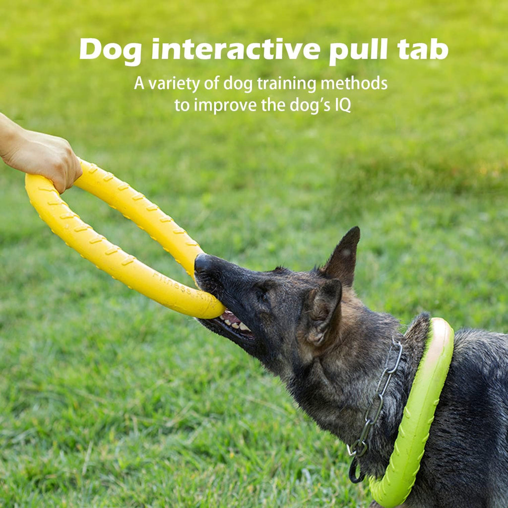 Yellow 12 inch EVA foam ring for medium and large breed dogs