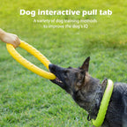 Yellow 12 inch EVA foam ring for medium and large breed dogs