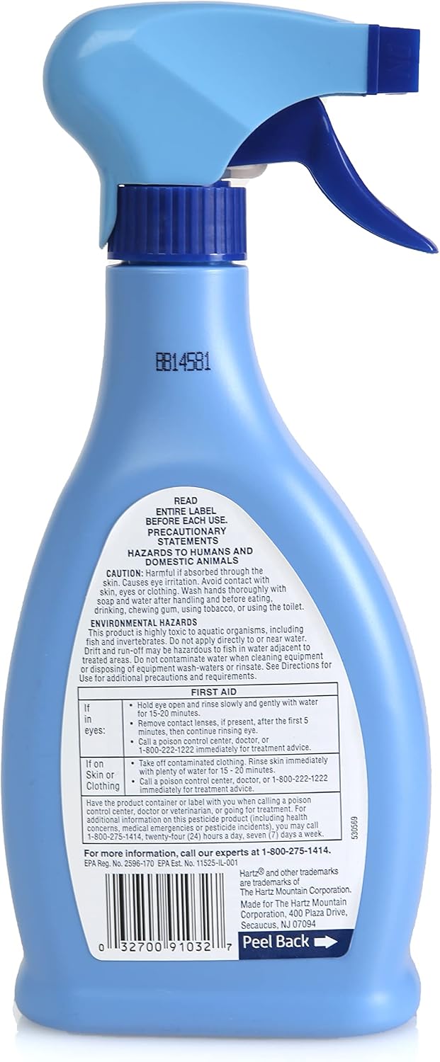 Hartz home pest spray bottle label details