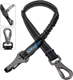 Iokheira 3-in-1 dog seat belt front view black