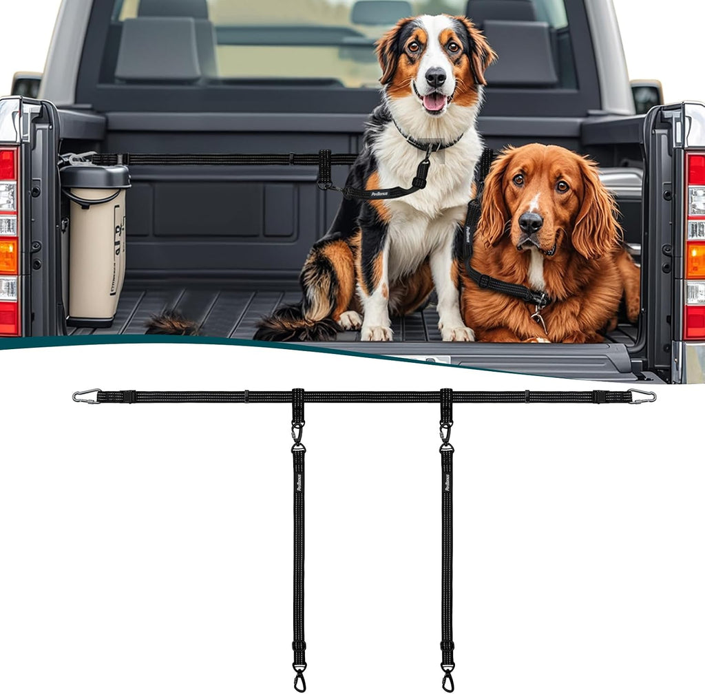 PetBonus Truck Bed Dog Leash, Dog Truck Tether Tie Down, Adjustable Safety Out Leash, Comfortable Pick-Up Bed Restraint Lead, Ratchet Tightening Pet Car Harness Belt, Single Lead (Black) - Image 10