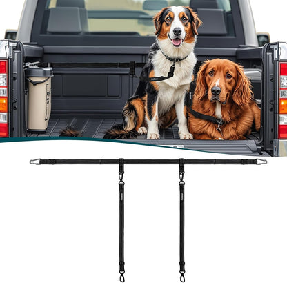 PetBonus Truck Bed Dog Leash, Dog Truck Tether Tie Down, Adjustable Safety Out Leash, Comfortable Pick-Up Bed Restraint Lead, Ratchet Tightening Pet Car Harness Belt, Single Lead (Black) - Image 10