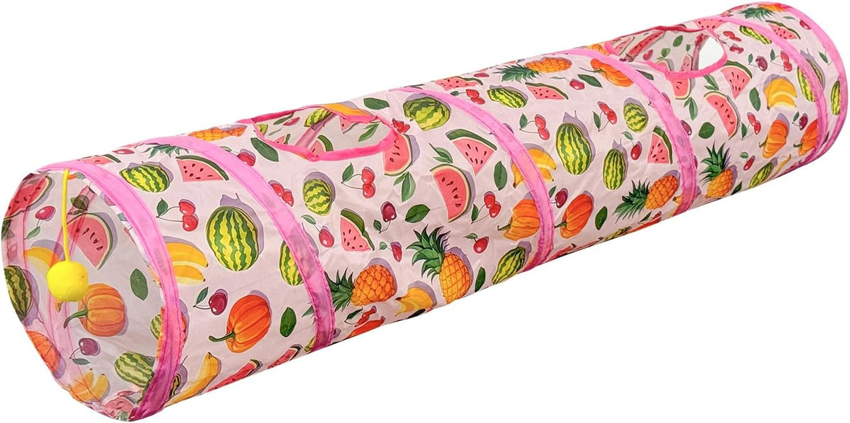 Andiker Cat Tunnel for Indoor Cats, 45" Long Rainbow Collapsible Kitten Tube with a Fun Ball and 2 Holes Cat Play Tunnel, Rabbit Tunnel for Kittens Exercising Hiding Training and Running(Colorful) - Image 9