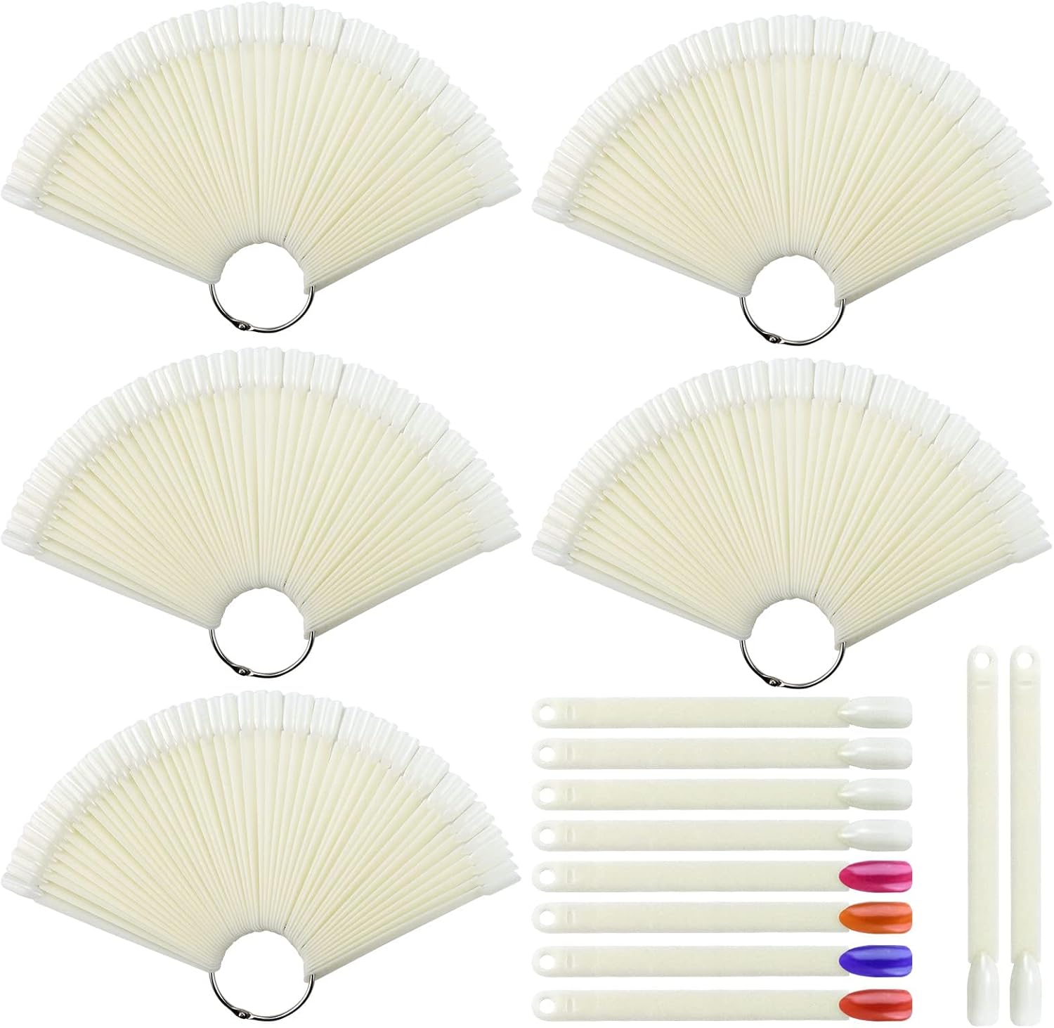 CZWESTC 300 pieces nail swatch sticks front view