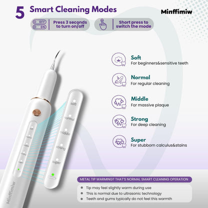 Rechargeable Minffimiw tartar remover and USB cable